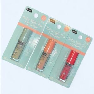 b.pure Boba Milk Tea Lip Gloss Trio Set 3 Pack Flavored Lip Gloss